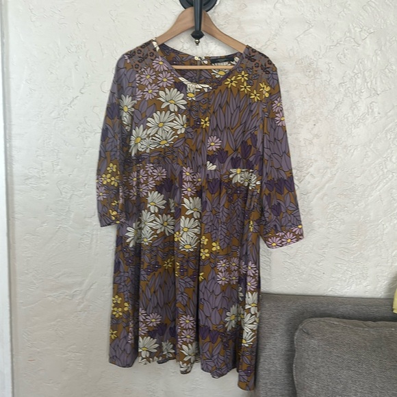 Max Mara Weekend Purple Floral Long Sleeve Dress - Picture 1 of 7